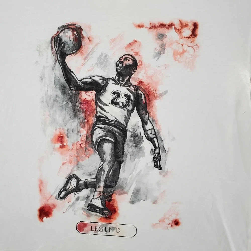 Air Jordan Men Shirt Large White Michael Jordan Legend 23 Jumpman Graphic READ